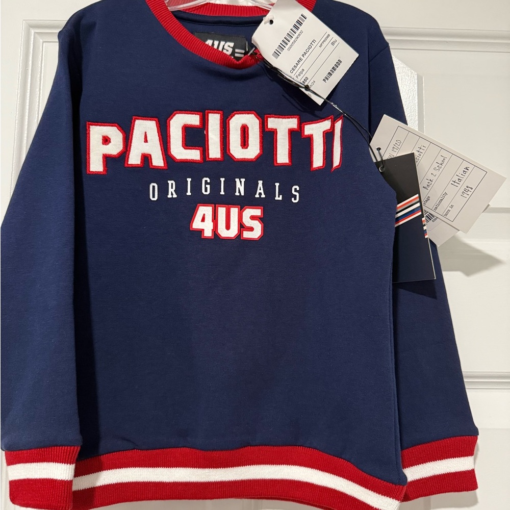 Cesare Paciotti Navy and Red Kids Sweatshirt